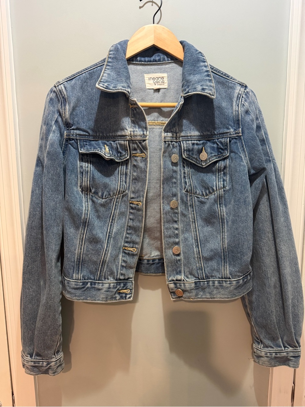 Insane Gene Cargo Classic Light Blue Denim Jacket